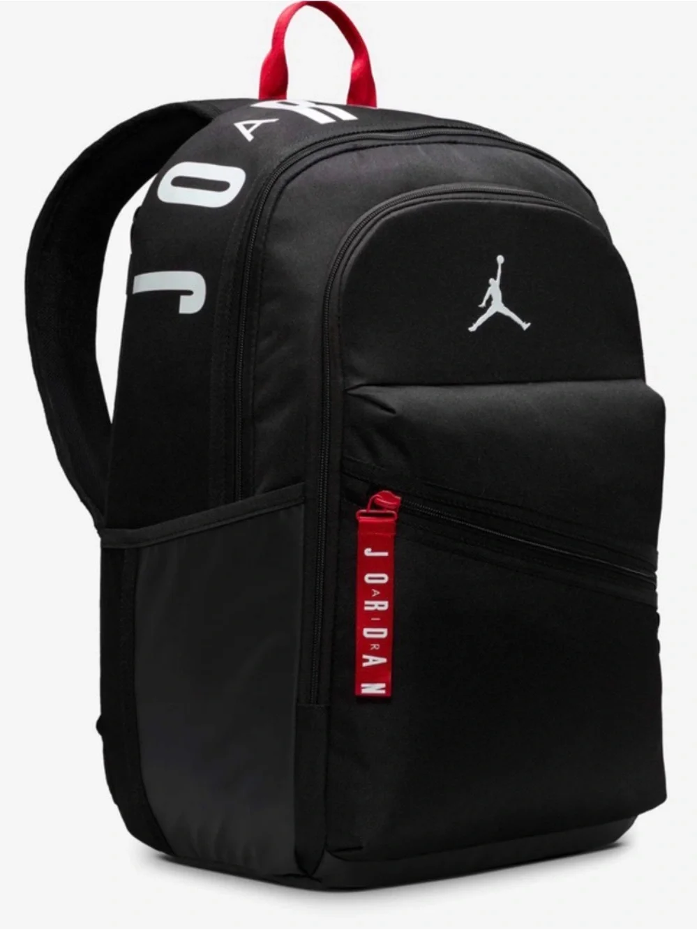 Jordan Black Backpack with Red Accents and White Jumpman